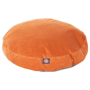 Majestic Pet Villa Round Dog Bed Velvet Removable Cover Orange Small 30″ x 30″ x 4″