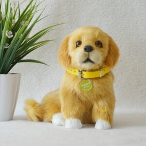 Simulation Pet Dog Toy Barking Dog Furry Pet Toy Home Office Decoration Collection Gift