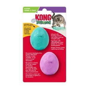 KONG® Infused™ Catnip Egg Cat Toys, with Premium North American Catnip, 2 Pack