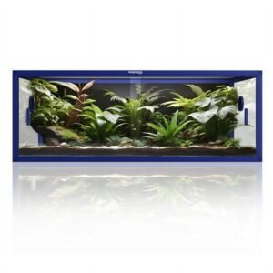 Phailozoo 85 Gallon Reptile Tank, Front Opening Reptile Enclosure, 48”x24”x18”, Dart Blue