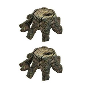 2pcs Reptiles Terrariums Hideouts Multifunctional Reptiles Pet Habitat Ornaments for Balanced Aquariums Ecosystems