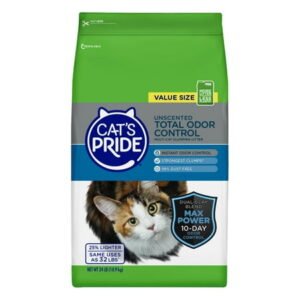 Cat’s Pride Total Odor Control Unscented Cat Litter 24lb Bag