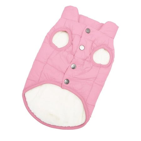 Pet Vest Warm Dog Clothes Jacket Apparel Overcoat Clothing Costume Soft Dog Winter Coat, for Cold Weather Small And Medium Dogs Pet Supplies Pink