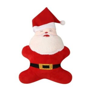 Meitianfacai Christmas Pet Plush Toy with Squeaker Sound Festive Dog Toy Santa Claus Decoration for Holiday Cheer and Interactive Play
