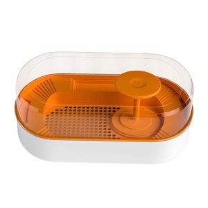 Fzaqwen Reptile Habitats Turtle Tank Terrapin Feeding Box Frog Terrapin Lake Pet Turtle orange