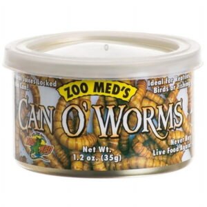 Zoo Med Can O’ Worms for Reptiles and Birds [Aquarium Carnivore Food, Marine Fish Food, Tropical Fish Food, Reptile Bearded Dragon Food, Crickets and Insects, Snake Food] 1.2 oz
