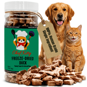 Chef Kitty Freeze Dried Cat and Dog Treats All Natural Human Grade Duck – 1.5 oz