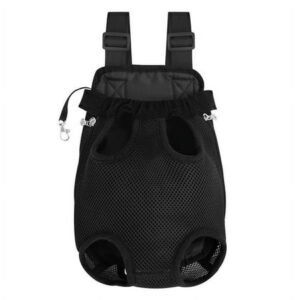 DAMAI Pet Carrier Backpack, Adjustable Pet Front Cat Dog Carrier Backpack Travel Bag, Legs Out, Easy-Fit for Traveling Hiking Camping for Small Medium Dogs Cats Puppies (Black, XL-Bust 25″)