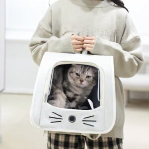 WLAGOOD Foldable 2 in 1 Pet Carrier Backpack 13.8×13.8×9.8in Breathable Mesh Small Pet Sling Carrier with Removable Lining for Cats Dogs Outdoor Hiking Vet Visits Daily Travel