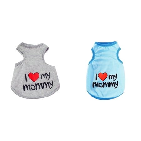 Cotton Shirts for Small Dogs – Sleeveless I Love My Daddy & Daddy’S Girl Dog Clothes – Breathable Summer Pet Apparel Stretchy and Stylish Puppy T Shirts,A,Xxl