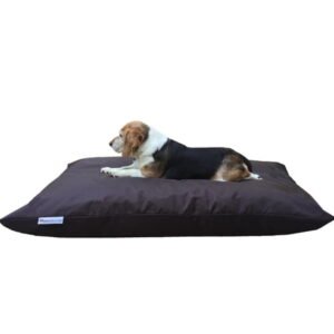 Dogbed4less Shredded Memory Foam Pillow 48″x29″ Dog Bed with Brown Nylon Cover