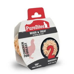 PureBites Chicken Mixers for Cats, Only 2 Ingredients, Case of 12