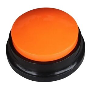 Pyaiiner Dog Barking Dinner Bell Pet voice button Pet Communication Bell Training Talking Toy Recording Vocalizer Extrusion Box Voice Sound Box