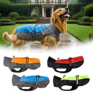 Extra Large Dog Jackets for Cold Weather Waterproof Windproof Coats with Reflective Strips Apparel Warm Rain Vest Lightweight Snowsuit Winter Huge Pitbulls Playing Outdoor Sport