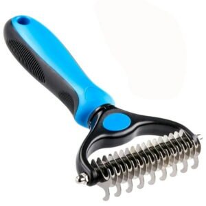 Yorcoten Dog Grooming Hair Brush Pets Supplies Extra Wide , Double Sided Shedding and Dematting Undercoat Rake Slicker Comb for Long Short Haired Cats Bath Accessories Stuff