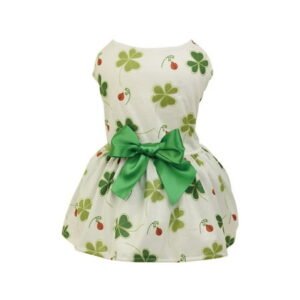 St Patrick’s Day Dog Cute Summer Dress and Skirt Outfit for Small Medium Dogs Pet Apparel Supplies St Patrick’s Day Decorations