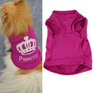 kladzum Pet Dog T Shirt Small Dogs Clothes Dog Tshirt, Fashion Pet Dog Cute Princess T-Shirt Clothes Vests Summer Coat Puggy Costume Puppy Shirts Dog Vests Apparel