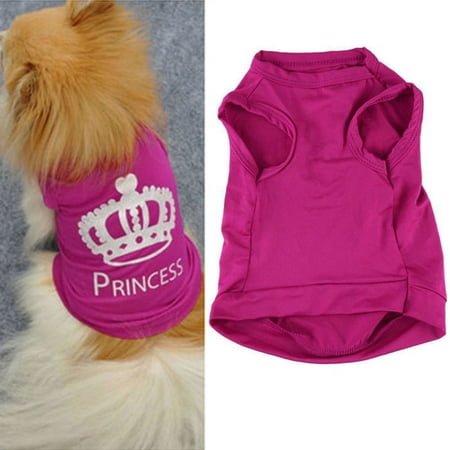 kladzum Pet Dog T Shirt Small Dogs Clothes Dog Tshirt, Fashion Pet Dog Cute Princess T-Shirt Clothes Vests Summer Coat Puggy Costume Puppy Shirts Dog Vests Apparel