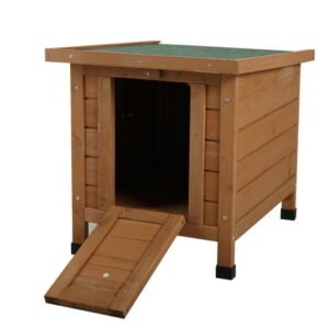 Kadyn Rabbit Hutch Chicken Coop, Hen House,Bunny Hutch,Rabbit Cage,Modern Wooden Rabbit Cat Dog Hutch, Indoor/Outdoor Retreat House with Openable Roof for Small Pets, Weatherproof, Bright Orange