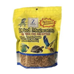 Zoo Feast Dried Premium Grade Mealworms Reptile Food, 8.46 oz Bag