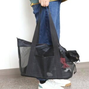 FAMTKT Pet Carrier Bag PVC Breathable Mesh Panoramic Pet Cats Bag Single Shoulder Bag Foldable and Washable Carrying Bag Dog Carriers & Travel Products