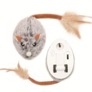 Interactive Electric Mouse Toy for Cats, Motorized Self-Play Teaser with Remote Control, Rechargeable Hunting Toy for Cats to Stimulate Hunting Instincts, Irregular Movement for Engaging Play