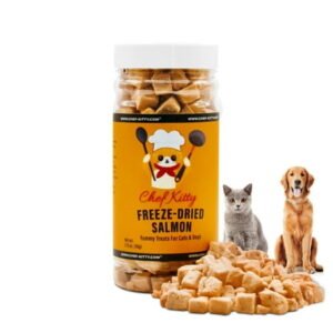 Chef Kitty Salmon Freeze Dried Treats for Cats and Dogs, 1.4 oz