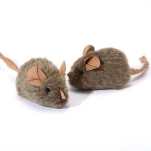 Squeaky Plush Mouse Cat Toy with Smart Motion Sensor and Realistic Sounds, Interactive Hunting Teaser for Felines, Battery Operated Electronic Pet Activity Toy