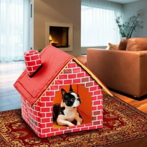 SuoKom Foldable Dog House Small House Pet Bed Tent Cat Kennel Indoor Portable Trave