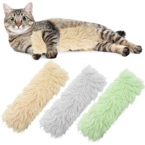 LQQBOX 3 Pcs Catnip Pillows – Soft and Durable Interactive Cat Kicker Toys With Crinkle Sound for Indoor Companion