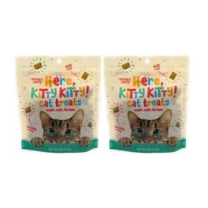 Trader Joe’s Here, Kitty Kitty! Cat Treats Made with Chicken Net Wt. 5 Oz /142g Pack of 2