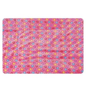 Darzheoy Dog Crate Pad Ultra Soft Dog Cat Bed Mat with Cute Prints Reversible Fleece Dog Crate Kennel Pad Cozy Washable Thickened Pet Bed Mat for Small Animals 20×14 inch