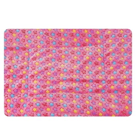 Darzheoy Dog Crate Pad Ultra Soft Dog Cat Bed Mat with Cute Prints Reversible Fleece Dog Crate Kennel Pad Cozy Washable Thickened Pet Bed Mat for Small Animals 20×14 inch