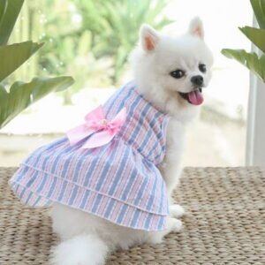 Tyidzon Pet Dresses for Small Dogs, Pet Dog Dress Shirt Puppy Skirt Cute Doggie Dress Dog Summer Clothes Dog Apparel for Small Dogs and Cats (S(2.6-4.4 Lbs))