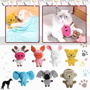 Interactive Dog Toys, Dog Toys Interactive, Kitten Toys, Corncob Fabric, Chew Resistant, Plush Interactive Toys Figures, Puppy Gift, Pet Birthday Gift, Indoor Play, 10 in 1 Pc