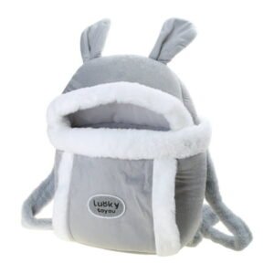 Carrier Bag for Cat Plush Cat Outdoor Backpack Carrier Dog Travel Bag Winter Autumn Windproof Carrier with Hand Warmer