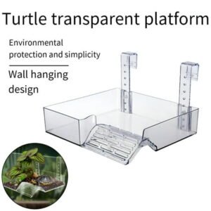 CCOCC Hanging Turtle Basking Platform Aquatic Reptile Ramp Dock Turtle Terrace Floating Dock Turtle Tank Accessories for Aquatic Turtles