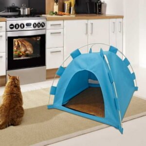 Foldable Pet Tent-Portable Outdoor Dog House for Cats & Small Dogs,Waterproof & Lightweight Pet Supplies for Camping,Travel,and Backyard
