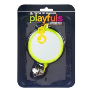 Prevue Pet Products Playfuls Sound & Movement 2-sided Mirror w/Bell Bird Toy 60422