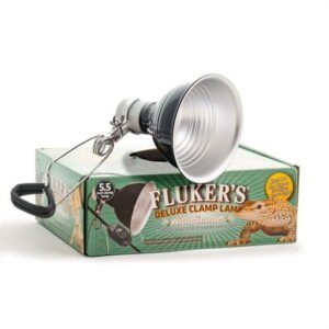 Fluker’s Repta-Clamp Lamp For Reptiles, UL/CUL Approved with Dimmable Switch, Heavy Duty Clamp Lamp 5.5″