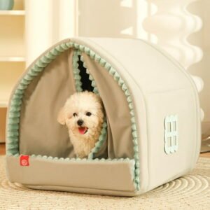 Dog Kennel Winter Warm Small Dog Dog House Closed Pet Winter Dog Bed Kennel Dog House