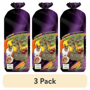 (3 pack) Extreme Fruit and Veggie Hay, Small Animal Food, 24 oz
