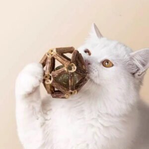 Lovely Caves Cat Chew Toy Assorted Silvervine Stick Cage Ball (3 Pack)