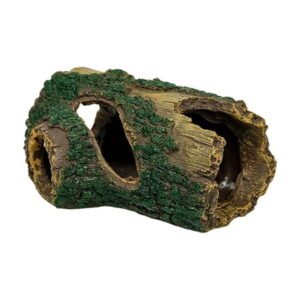 HOARBOEG Artificial Tree House Cave for Reptiles, Turtle Basking Platform with Rock Hideout, Resin Reptile Hide Cave Shelter for Terrarium Aquarium Decoration, Climbing Toys