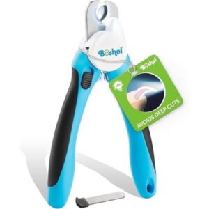 BOSHEL LED Dog Nail Clippers with Quick Sensor & Safety Guard – Battery Powered Grooming Tool