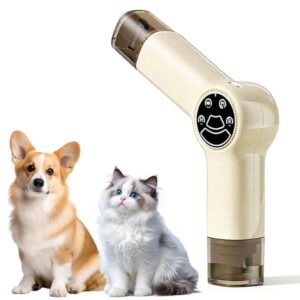 Merryhome 2-in-1 Dog Grooming Kit, Rechargeable Cordless Pet Hair Clippers with Nail Grinder, Cat Clippers Face Shaver for Paw Nail Body Ear