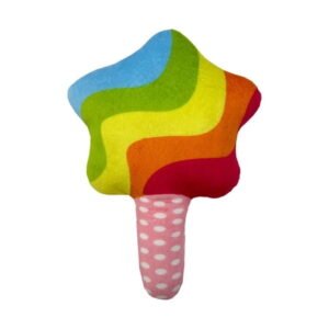 L Soft Crystal Fabric Lollipop Squeaky Pet Toy Lightweight Squeak And Crinkle Sounds For Small Pets