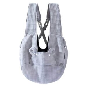 GASTROPOD 2026 New Dog Carrier Backpack,Cute Bear Shape Crossbody Chest,Dog Travel Bag,Small Dog Cat Go Out Bag,Comfort Breathable Puppy Bags,Adjustable for Small Dogs Cats Outdoor Travel (Grey)