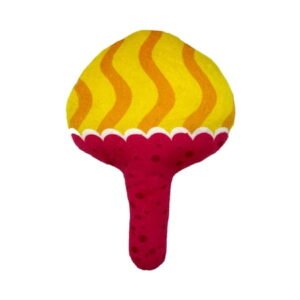 L Lollipop Shaped Soft Squeaky Pet Toy Crystal Fabric Lightweight Squeak And Crinkle For Small Dogs Cats