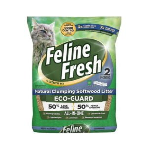 Feline Fresh Natural Clumping Softwood Cat Litter, Unscented, 20 lb Bag